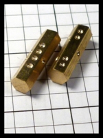 Dice : Dice - Metal Dice - Log Rollers Brass - Thomas the Lapidary Gen Con Aug 2014